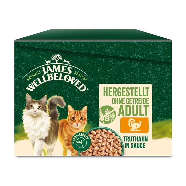 Adult Katze Nass ohne Getreide Truthahn in Sauce, Portionsbeutel