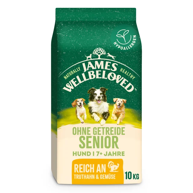 Senior Hundetrockenfutter ohne Getreide Truthahn & Gemüse